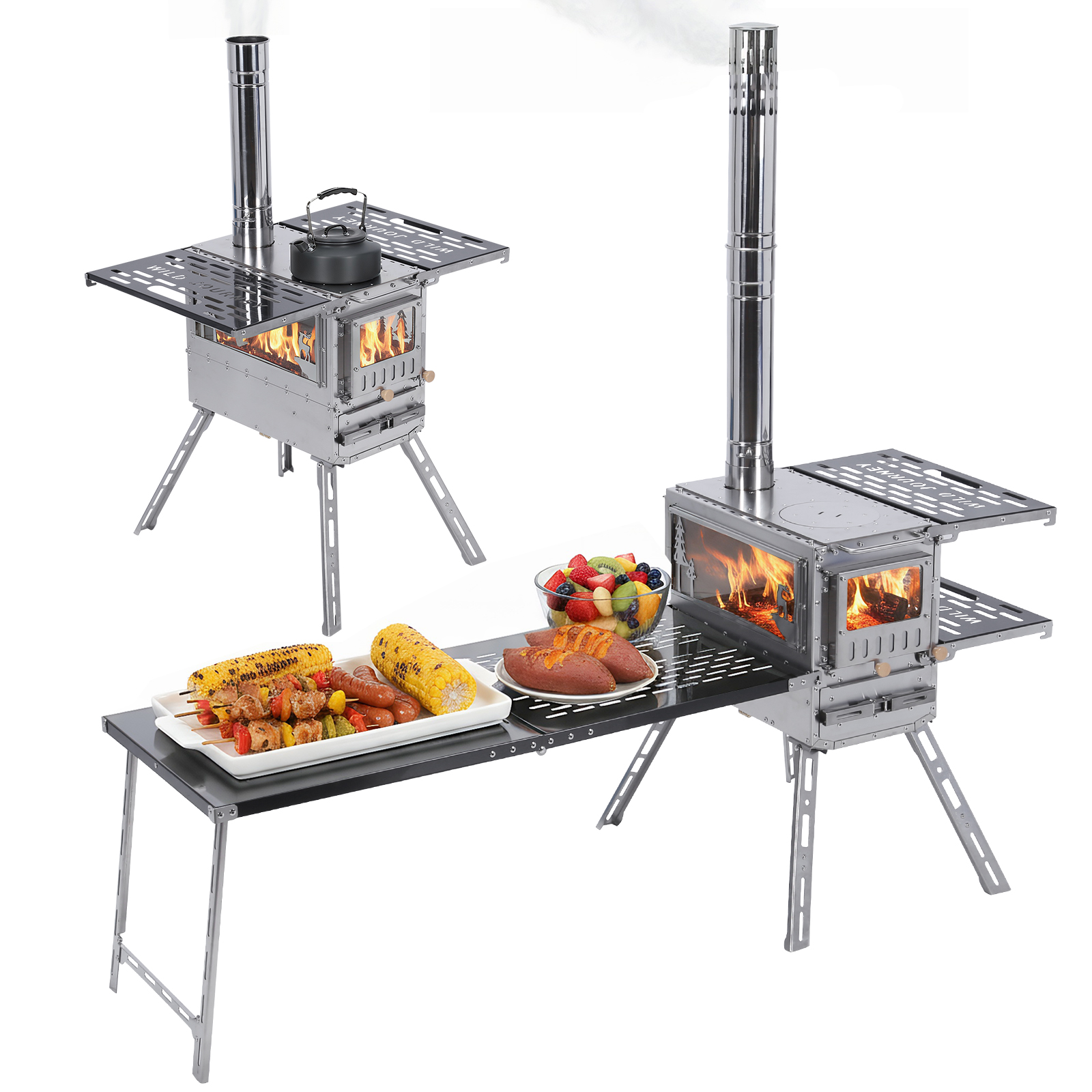 Outdoor Hunting Table - Outdoor Camping Tent Stove with Oven