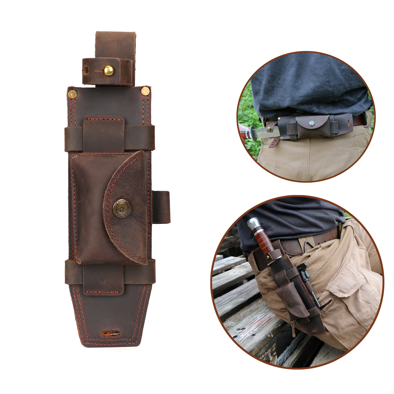 Tourbon Camping Leather thKnif – обзор и цена Knife Hunting Fixed Blade