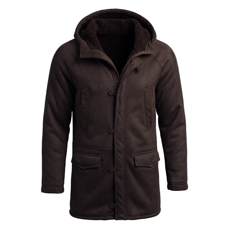 New Men's Faux Fur Lined Hoode – обзор и цена Outdoor Hunting Coat