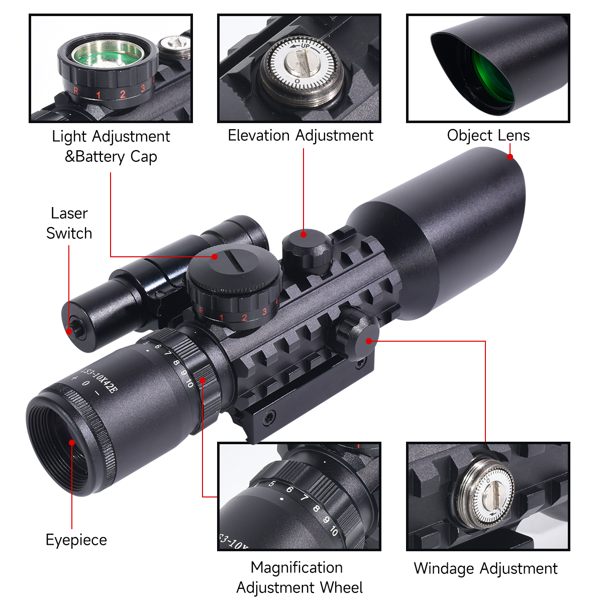 3-10X42E Tactical Scope M9 W/R – обзор и цена Crossbow Scope Sight