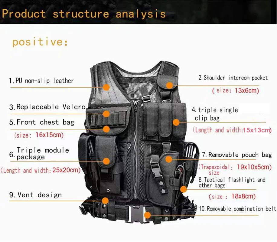 Adjustable Molle Tactical Vest – обзор и цена Outdoor Hunting Coat