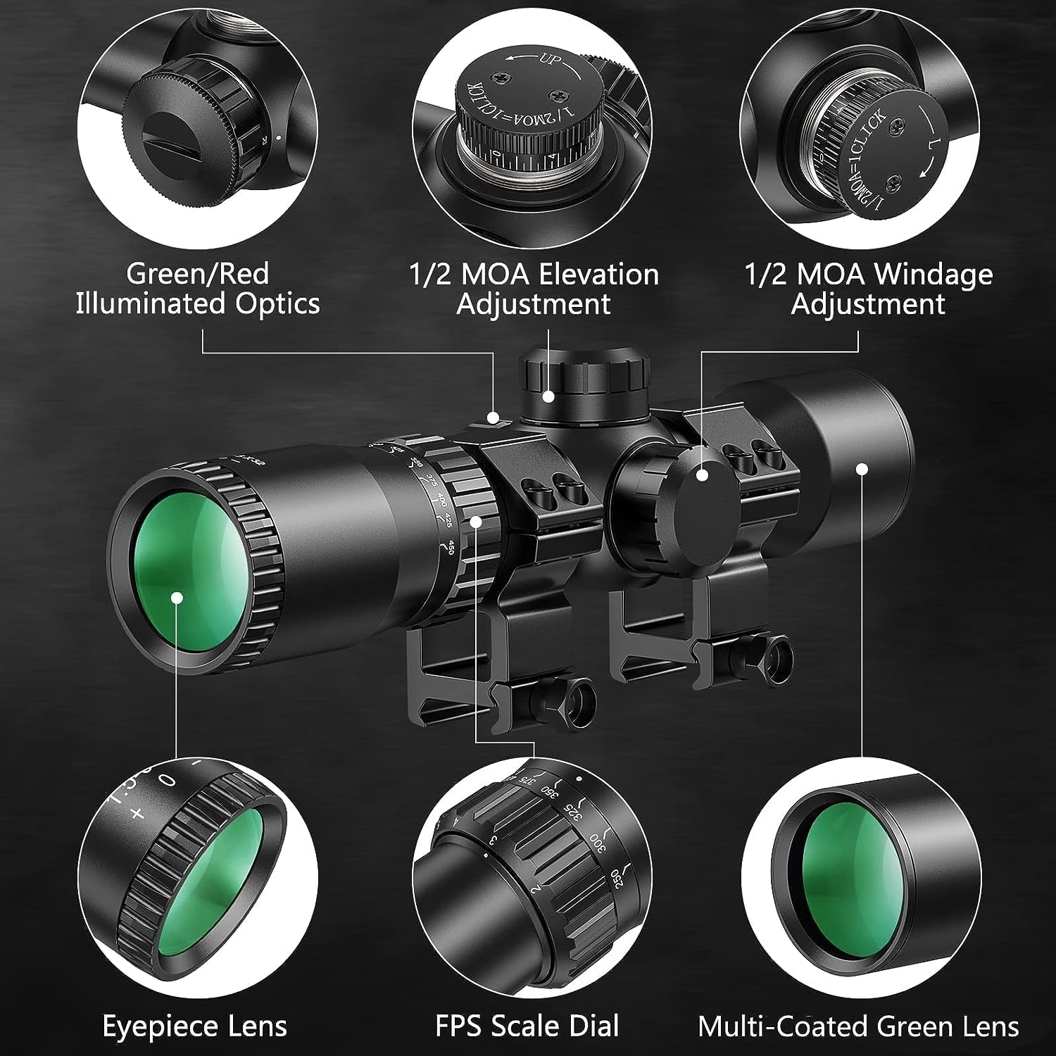 CVLIFE 1.5-5x32 Crossbow Scope – обзор и цена Crossbow Scope Sight