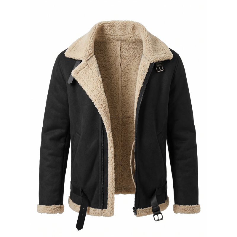 Men Winter Faux Suede Jacket F – обзор и цена Outdoor Hunting Coat