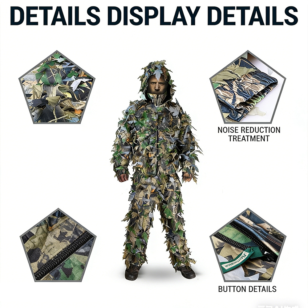 Tactical 3D Leafy Camo Ghillie – обзор и цена Hunting Outdoor Jacket