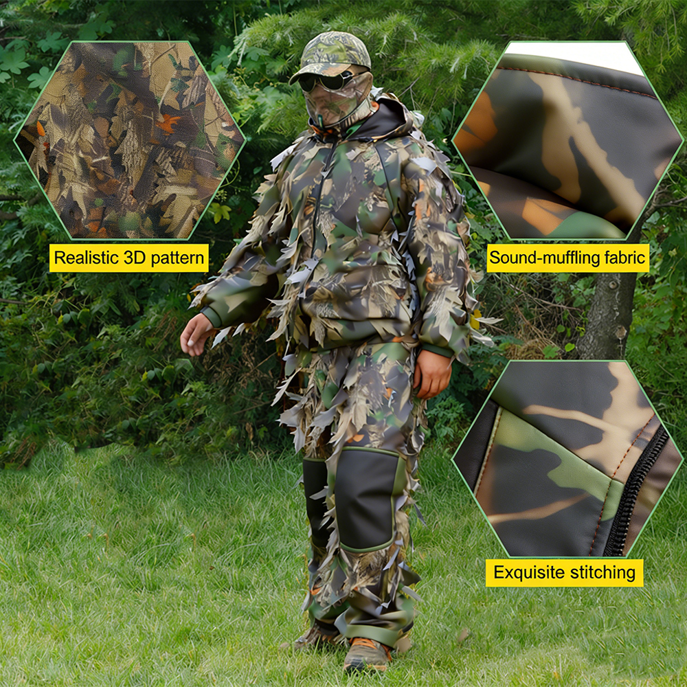 Tactical 3D Leafy Camo Ghillie – обзор и цена Hunting Outdoor Jacket