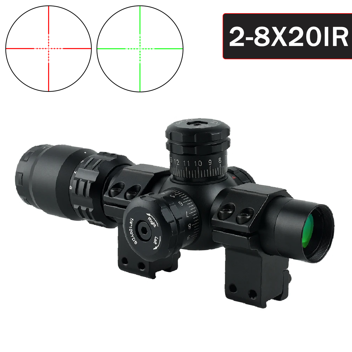 2-8x20IR Hunting Rifle Scopes  – обзор и цена Crossbow Scope Sight