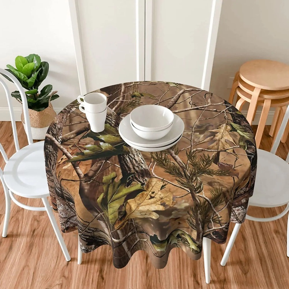 Hunting Camo Round Tablecloth  – обзор и цена Outdoor Hunting Table