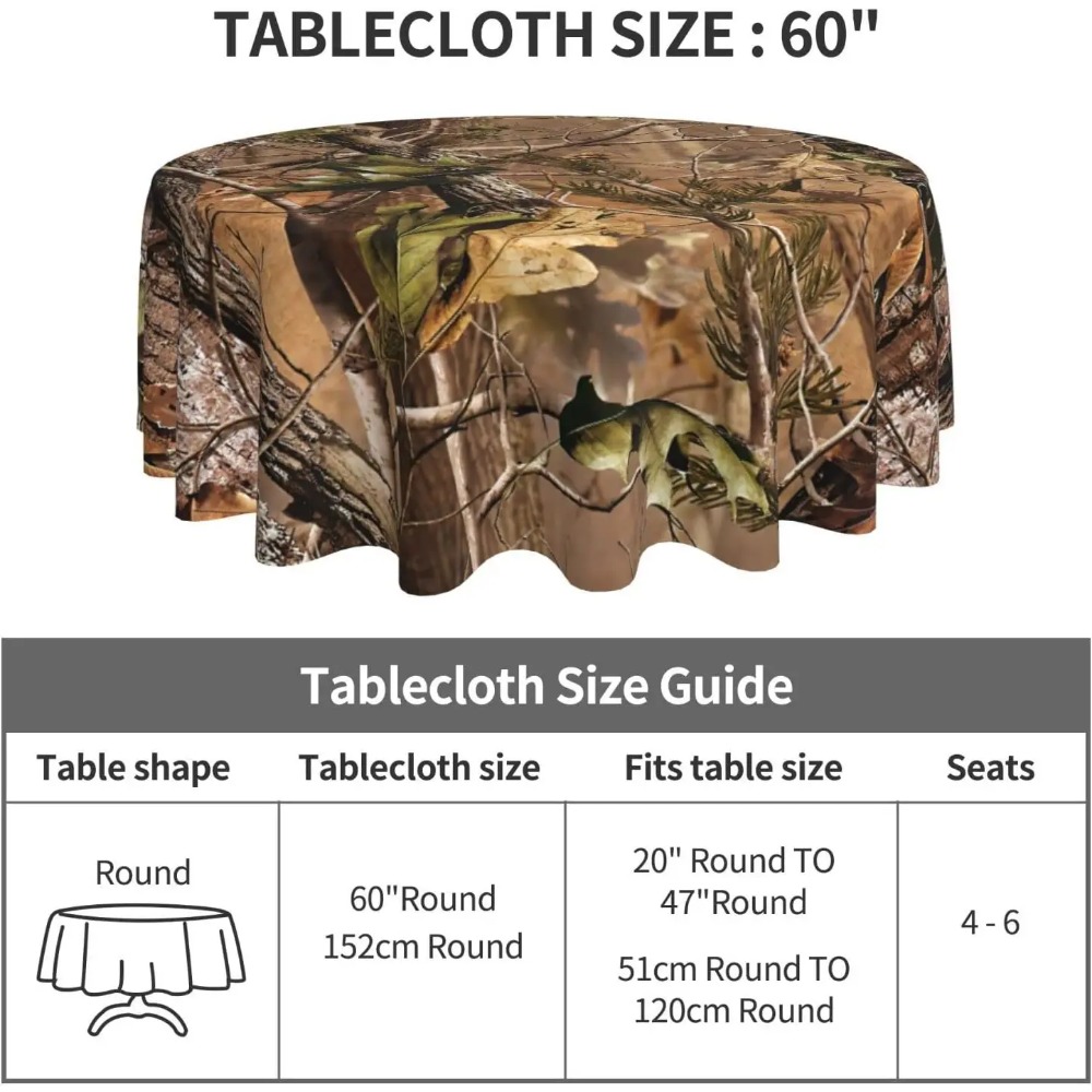 Hunting Camo Round Tablecloth  – обзор и цена Outdoor Hunting Table